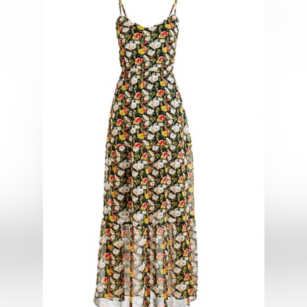 J. Crew Mercantile floral tiered maxi dress